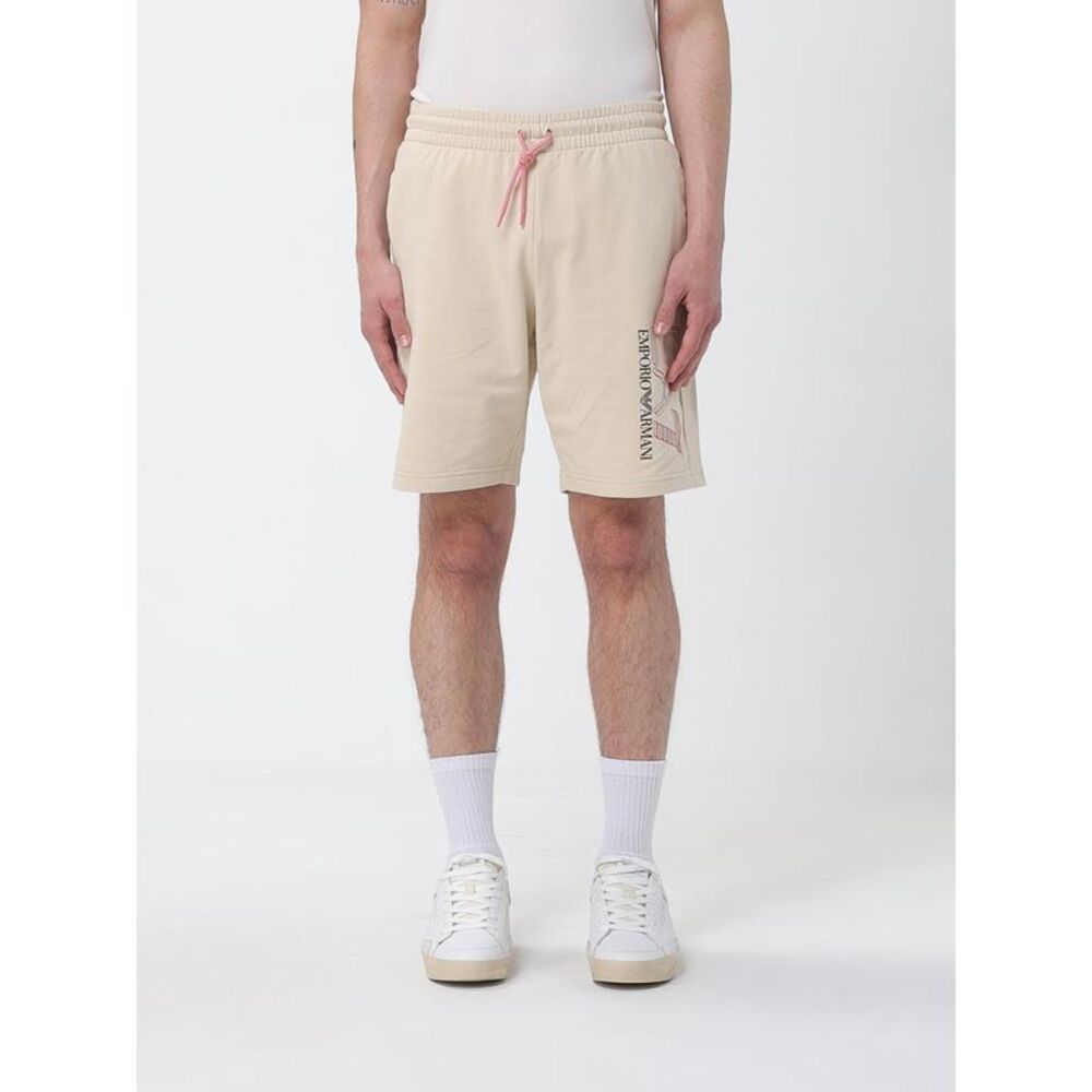 Ea7 Men Cotton Jogging Shorts With Logo Ea7